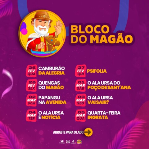 Carnaval de Caicó 2025: Programação Completa do Bloco do Magão