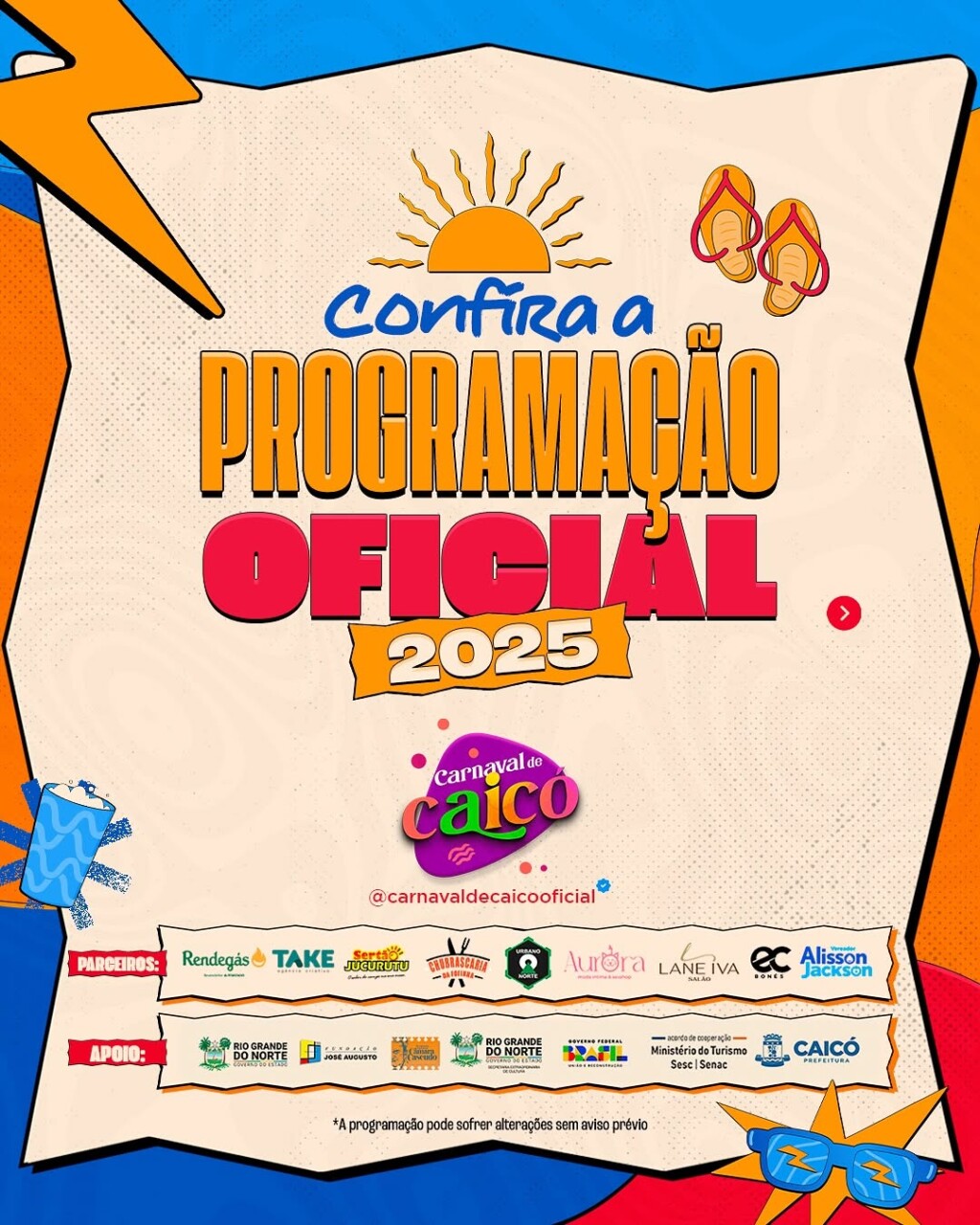 Programação Oficial do Carnaval de Caicó 2025
