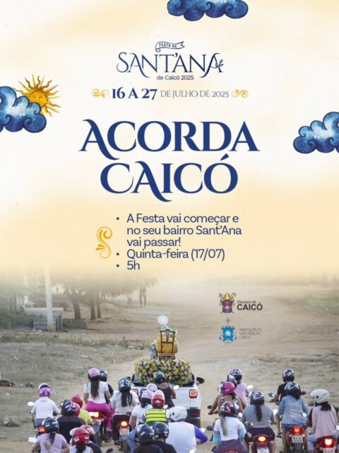 “Acorda Caicó” anuncia Festa de Sant’Ana com fé e tradição nas ruas da cidade