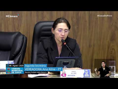 44ª  Sessão Ordinária – Câmara de Vereadores de Caicó – 06/08/2025