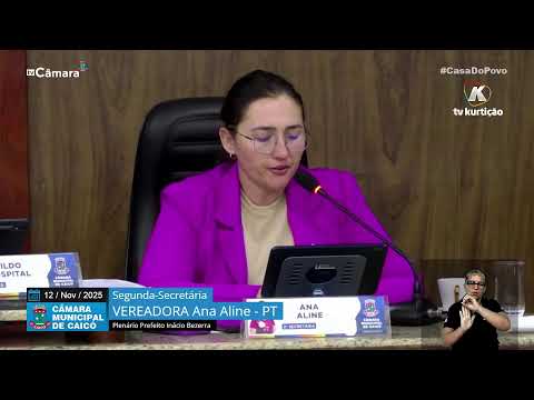 70ª  Sessão Ordinária – Câmara de Vereadores de Caicó – 12/11/2025