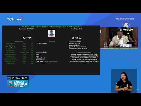 79ª  Sessão Ordinária – Câmara de Vereadores de Caicó – 15/12/2025